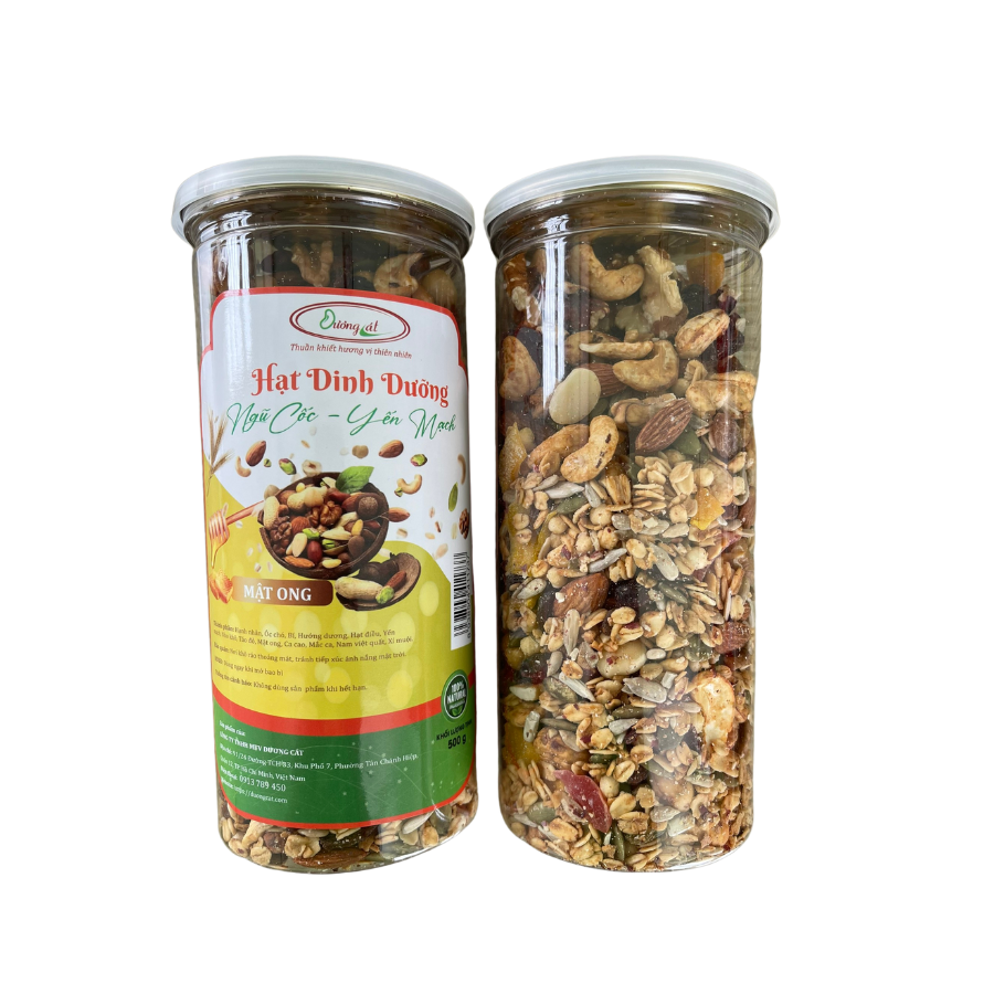 Granola Ngũ Cốc Yến Mạch Vị Mật Ong Hũ 500g 2 Tach nen 900x900 3