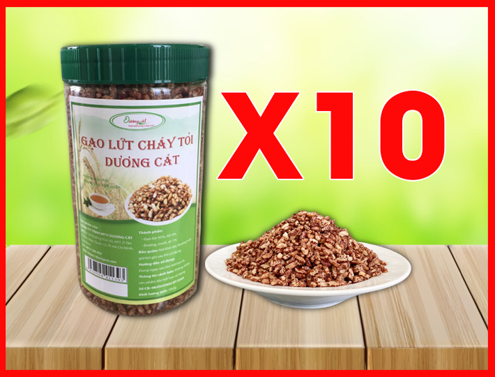 Combo 10 box - GARLIC ROASTED BROWN RICE 300GR