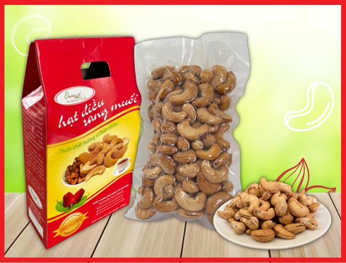 HẠT ĐIỀU KO VỎ LỤA RANG MUỐI  250gr