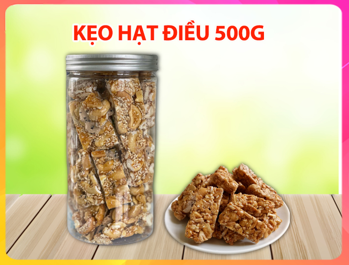 KẸO HẠT ĐIỀU 500GR 1 KẸO HẠT ĐIỀU 500GR